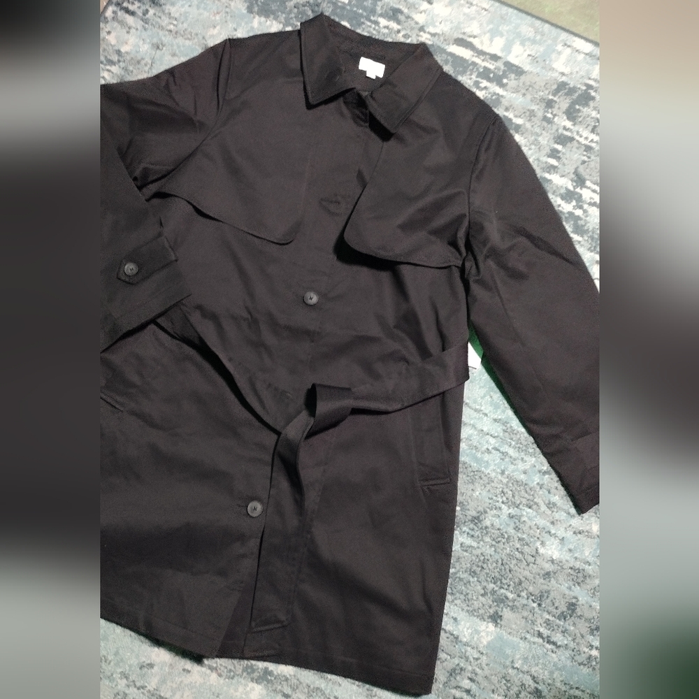 NWT Black Belted Trench Coat